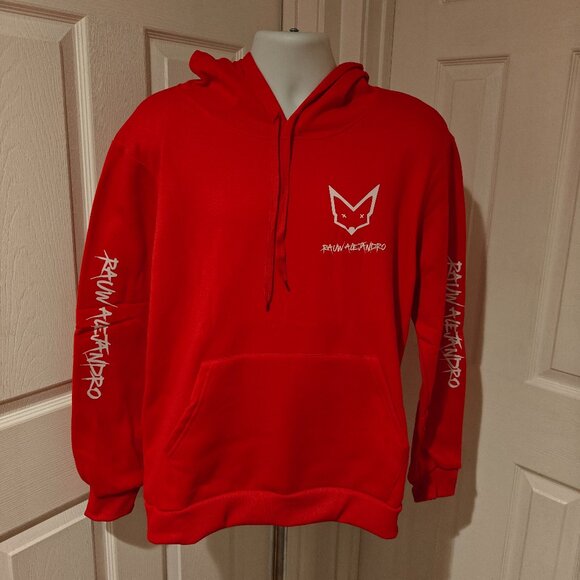 Rauw Alejandro Red Hoodie Men Woman Size L Harajuku Pullover Streetwear Unisex - Picture 2 of 9